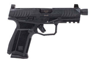 AREX Delta M Tactical 9mm Optic Ready Pistol with threaded barrel features suppressor height sights